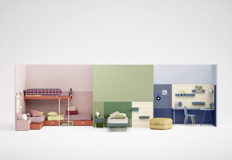 Der italienische Möbelhersteller Nidi überzeugt mit modularen und farbenfrohen Möbeln.