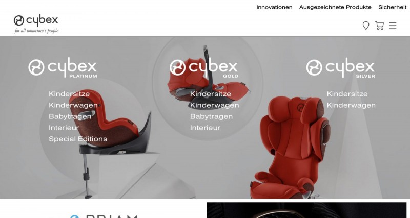 Screenshot der Marke Cybex Screenshot der Marke Cybex