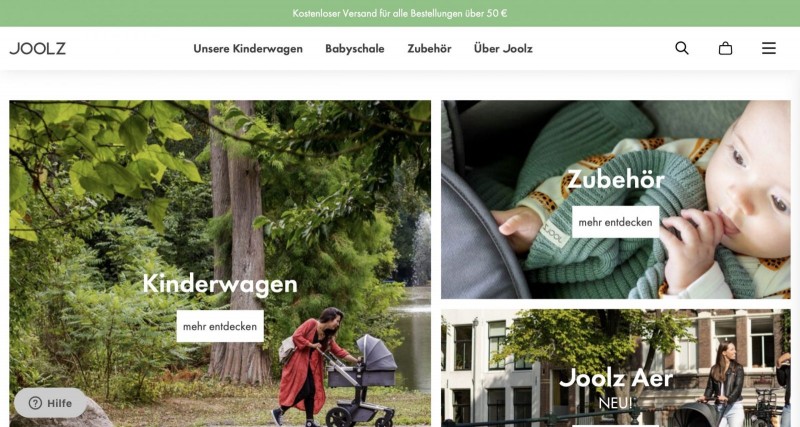 Screenshot der Marke Joolz Screenshot der Marke Joolz