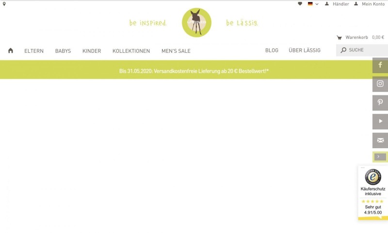 Screenshot der Marke Laessig Screenshot der Marke Laessig