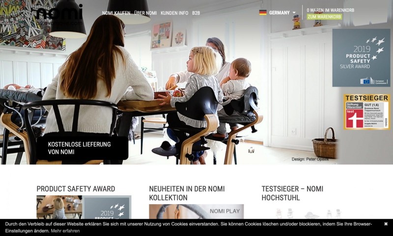 Screenshot der Marke Nomi Screenshot der Marke Nomi