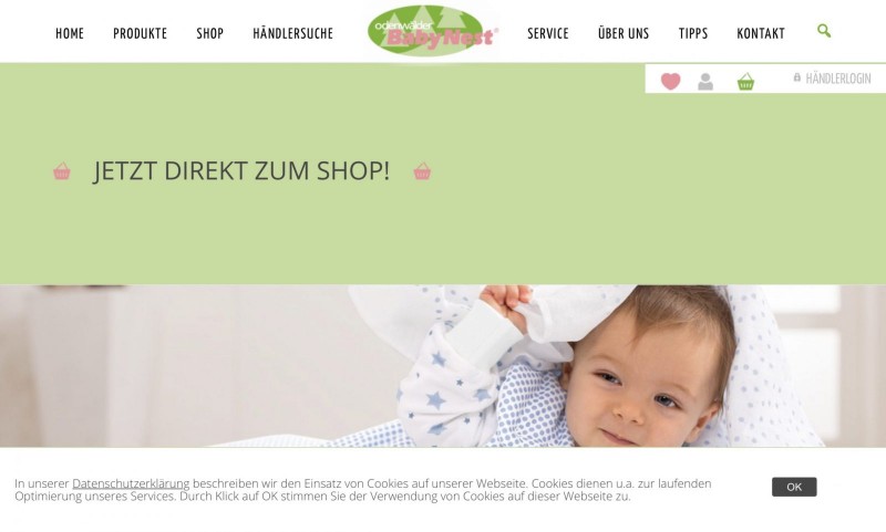 Screenshot der Marke Odenwälder Babynest Screenshot der Marke Odenwälder Babynest