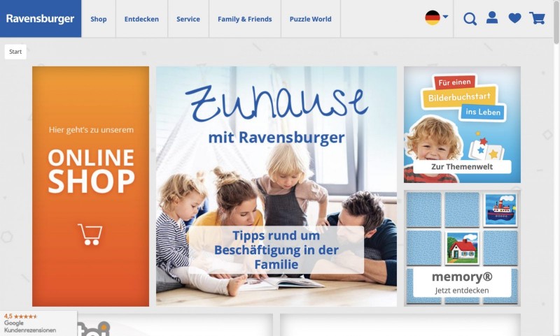 Screenshot der Marke Ravensburger Screenshot der Marke Ravensburger