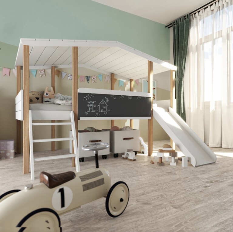 Hausbett Cory in weiß von Nature Kid