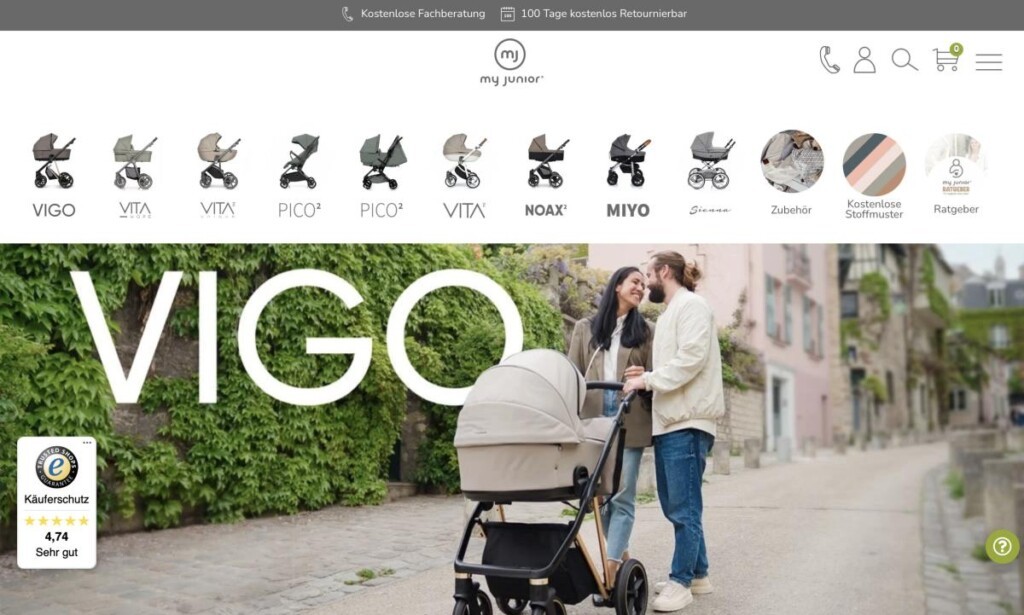 Screenshot der Marke Myjunior