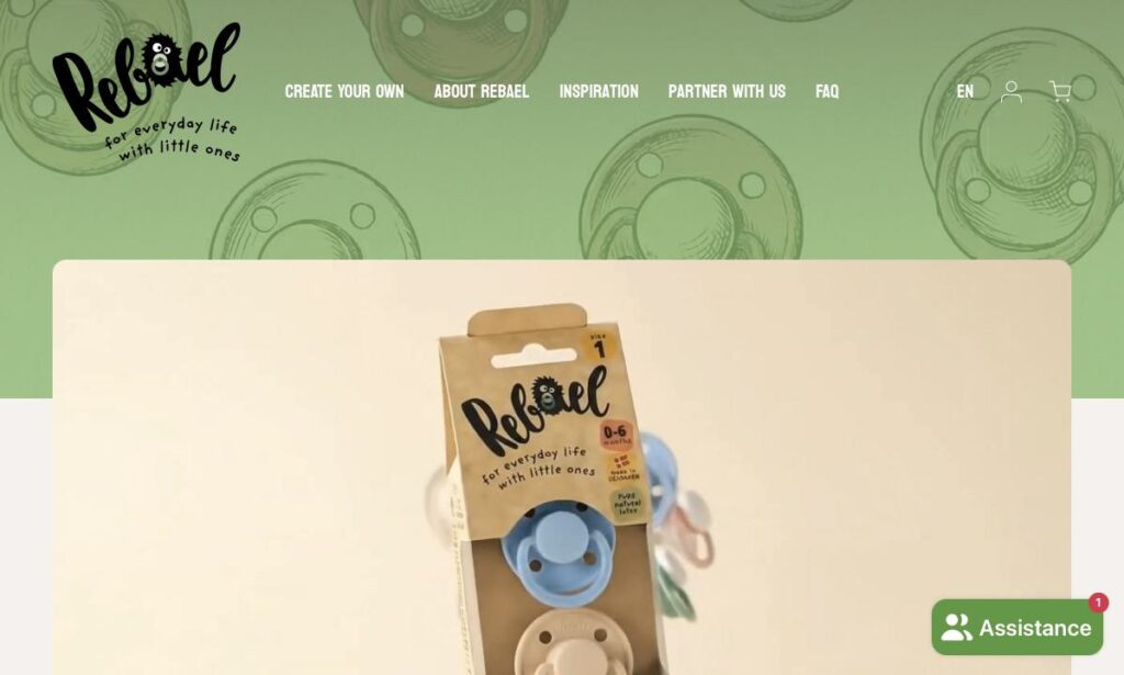Screenshot der Marke Rebael