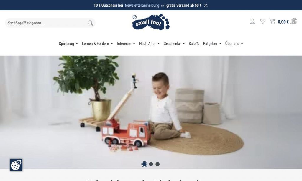 Screenshot der Marke Small Foot